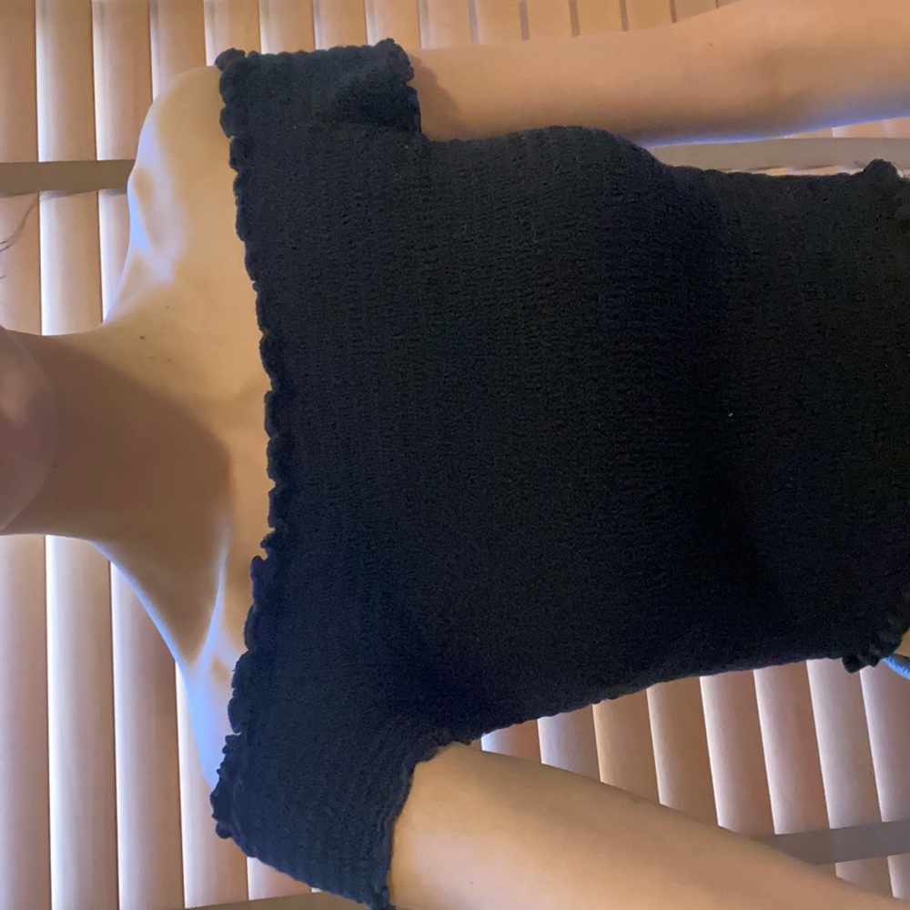 Black off the shoulder top